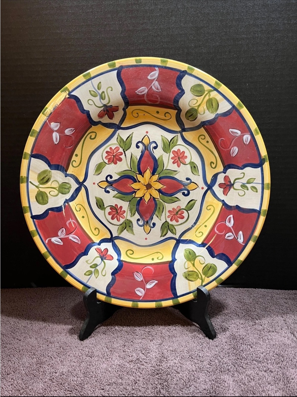Pier 1 Decorative Earthenware plate. VALLARTA